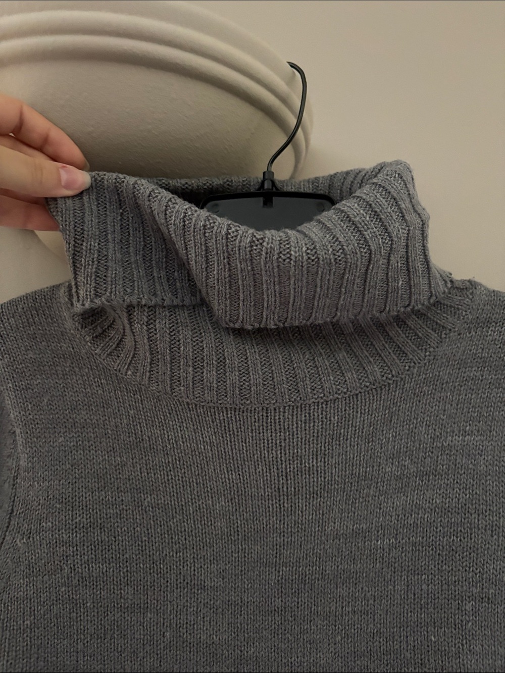 Suzy Shier Gray Cowl Neck Sweater - Picture 3 of 13
